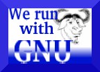  [We run with GNU icon] 
