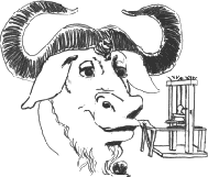  [image of the Head of a GNU with a printing press] 
